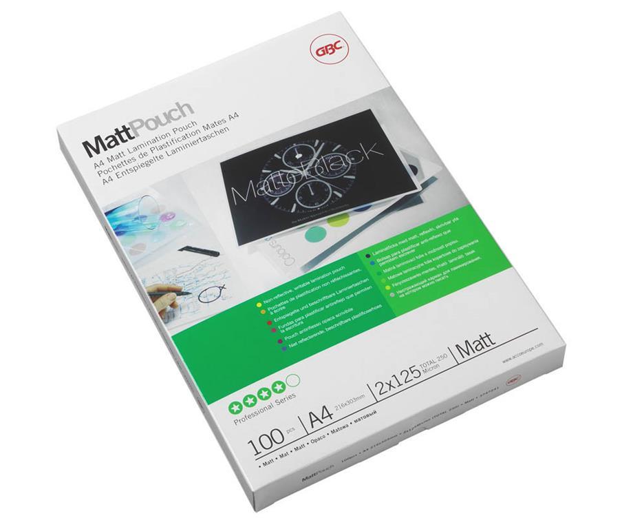 GBC Žepki A4, 216x303 mm, mat 100mic, 100kos