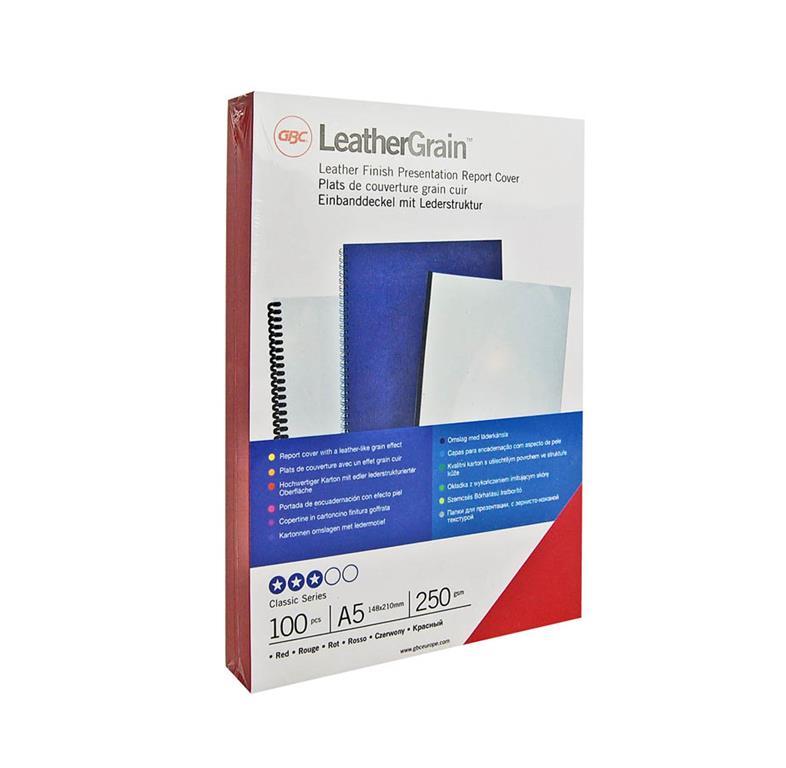 GBC Karton marmor rdeč, A4, 250 g 100 kos