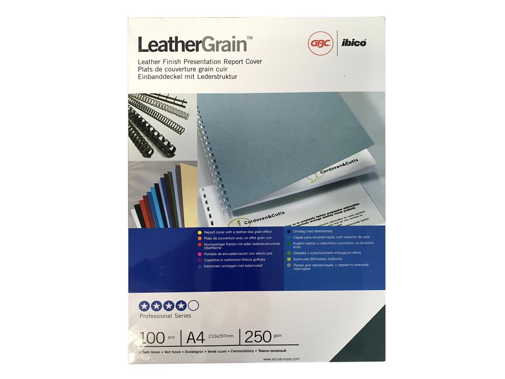 GBC Karton marmor zelen, A4, 250 g, 100 kos