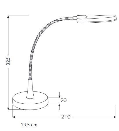 Alco Pisarniška LED svetilka 9081, srebrna