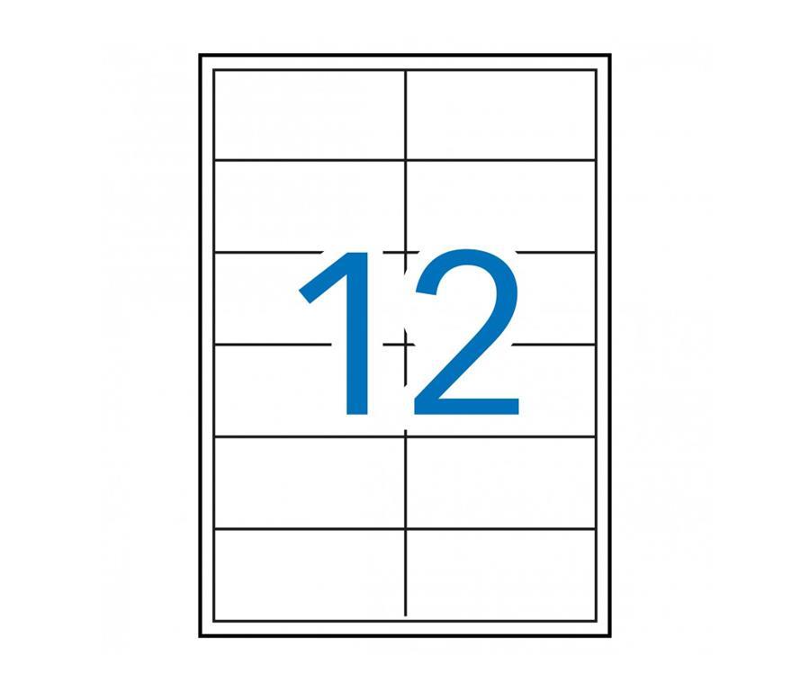 Apli Bele nalepke 97 x 42,4 mm, 12/stran