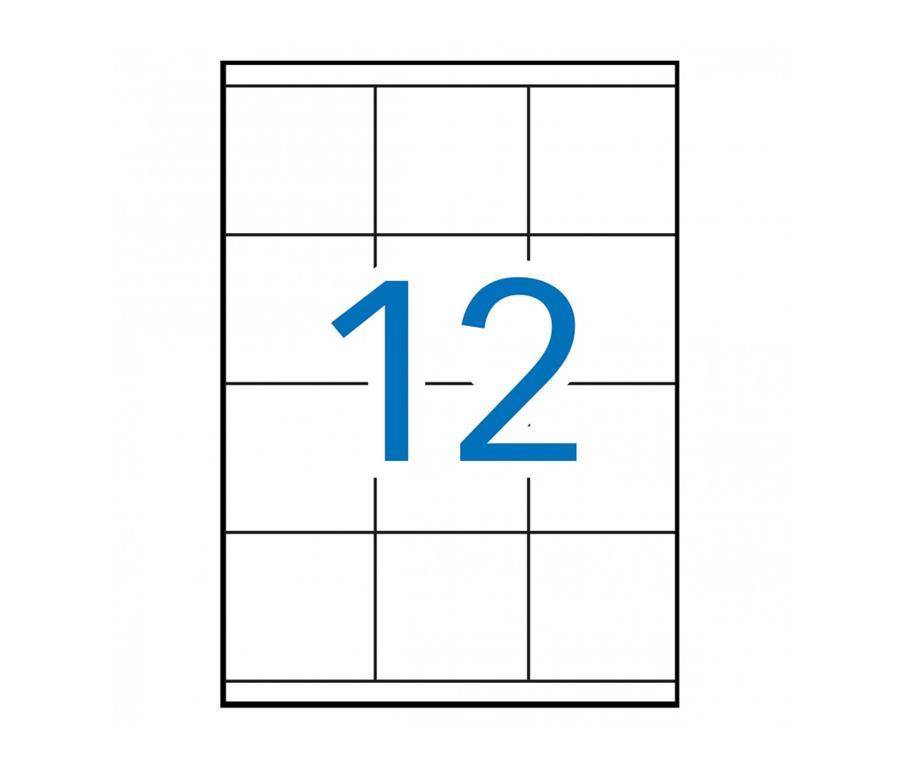 Apli Bele nalepke 70 x 67,7 mm, 12/stran