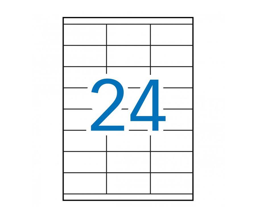 Apli Bele nalepke 70 x 36 mm, 24/stran