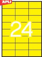 Apli Barvne nalepke, rumene 70 x 37 mm