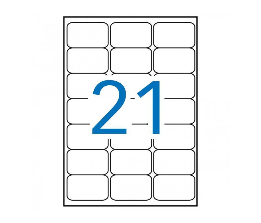 Apli Bele nalepke 63,5 x 38,1 mm, 21/stran