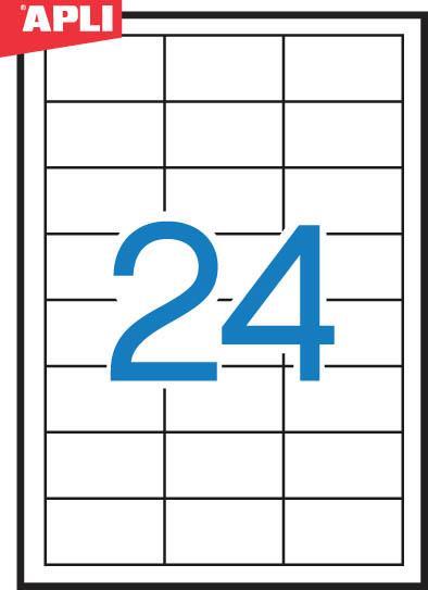 Apli Odstranljive nalepke, 64,6 x 33,8 mm