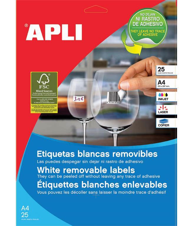 Apli Odstranljive nalepke, 17,8 x 10 mm