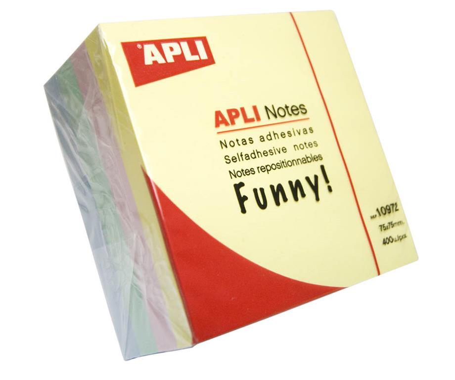 Apli Kocka samolep. lističev, pastelne barve