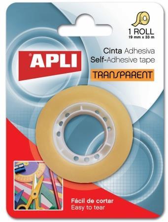 Apli Lepilni trak, prozoren, 19 mm x 33 m