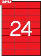 Apli Barvne nalepke, rdeče 70 x 37 mm