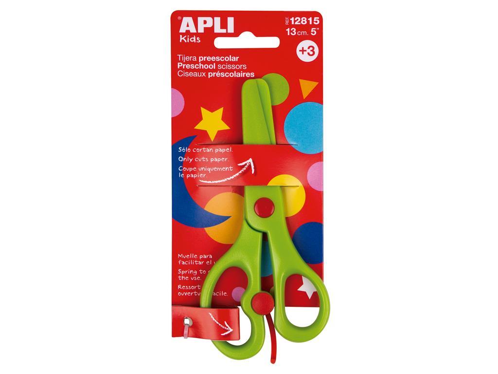 Apli Škarje predšolske zelene 13cm
