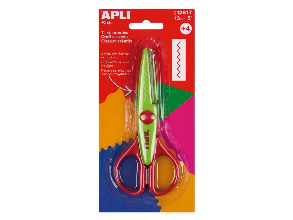 Apli Škarje cik-cak zelene 13cm