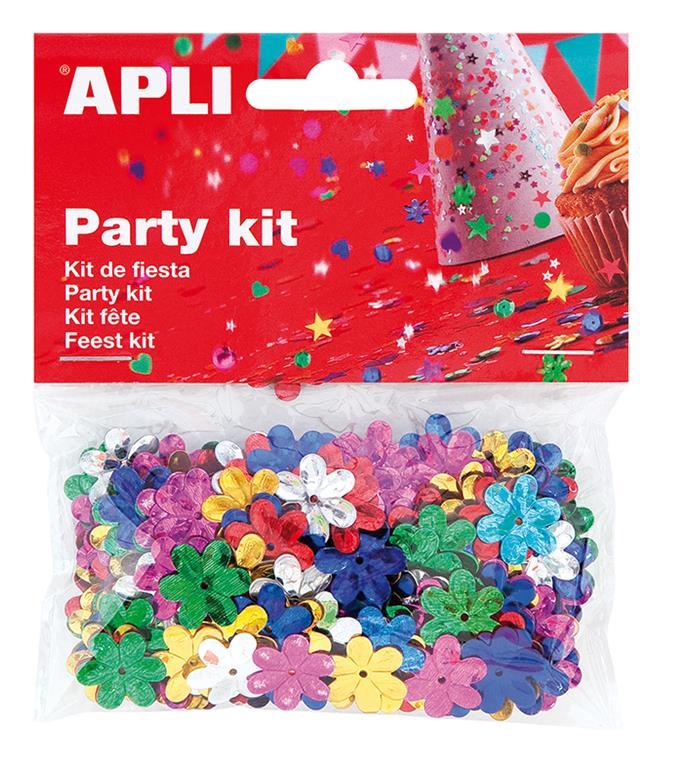 Apli Konfeti različne barve rože 13mm 14g