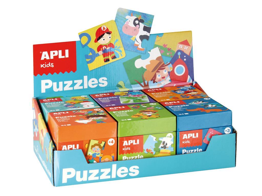 Apli Sestavljanka modra 6 motivov, 24 kos