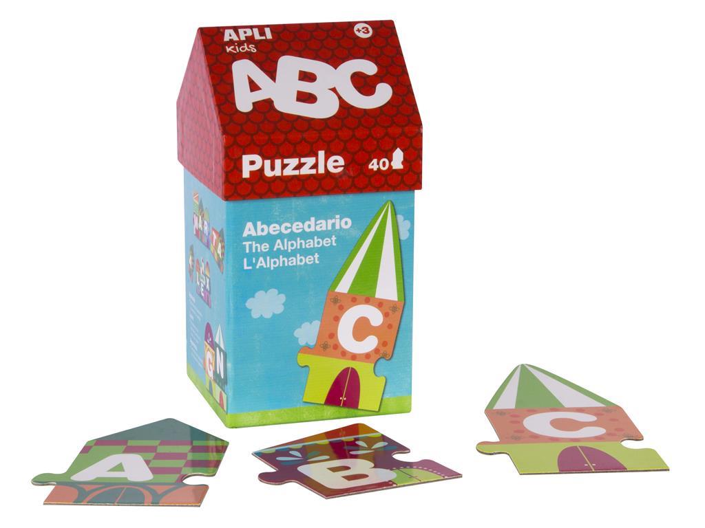 Apli Sestavljanka mala hiša z abecedo, 40 kos