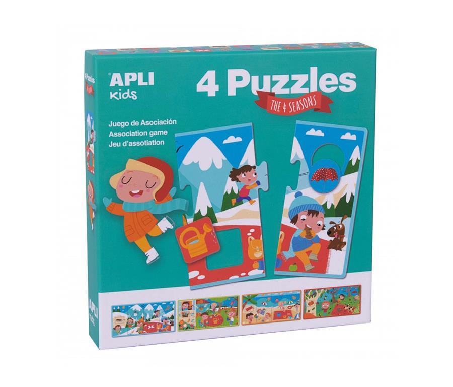 Apli Sestavljanka letni časi, 4x4 kos