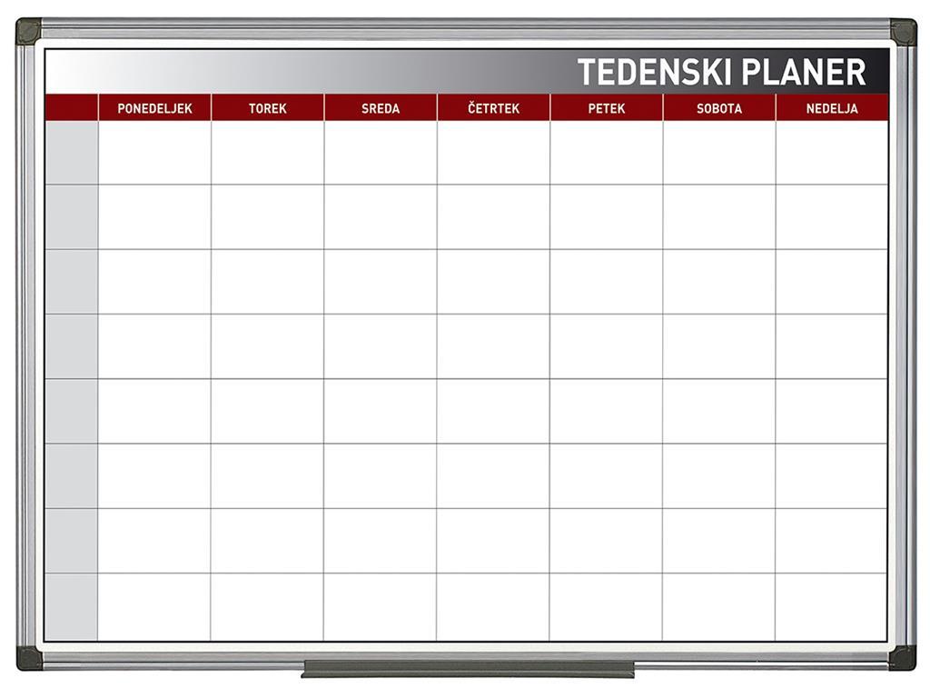Bi-Office Planer tedenski, 60 x 90 cm