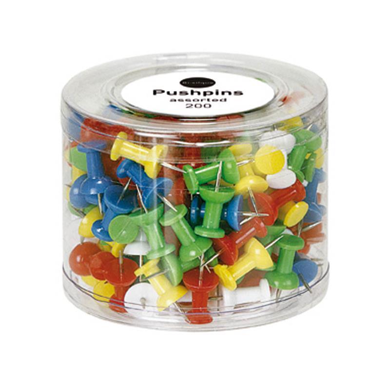 Bi-Office Raznobojne pribadače, 200 kom