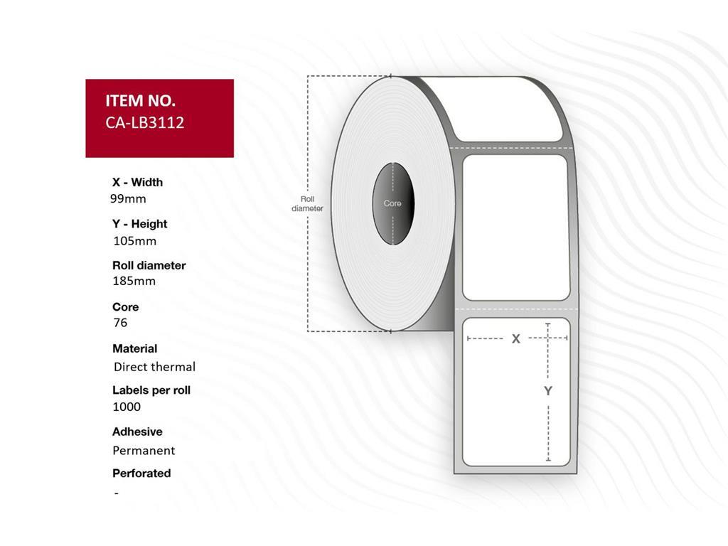 Capture RFID nalepka 99x105 mm DT