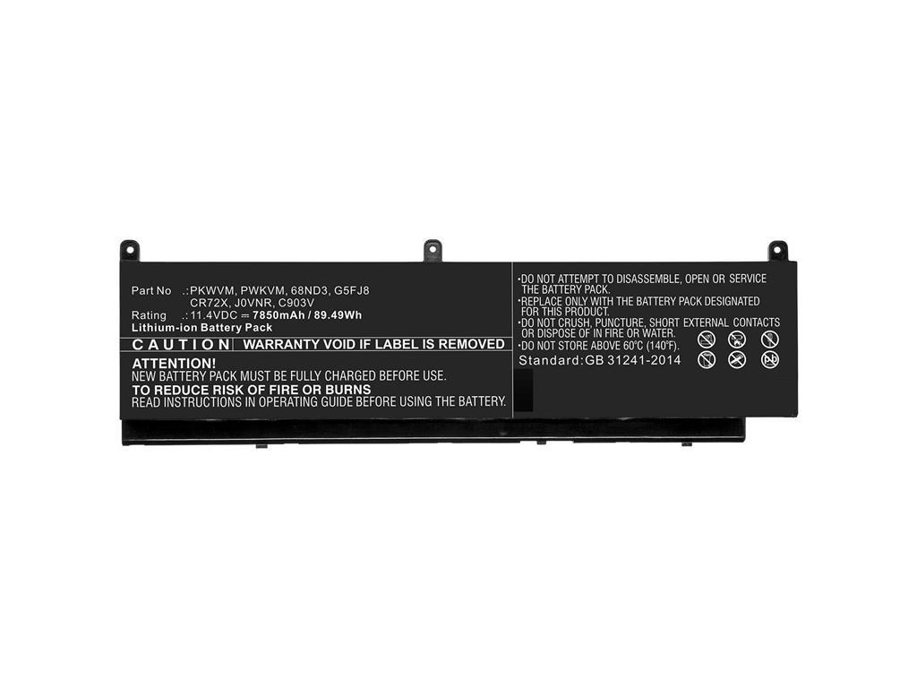 CoreParts Baterija za Dell laptop 89.49Wh Li-ion