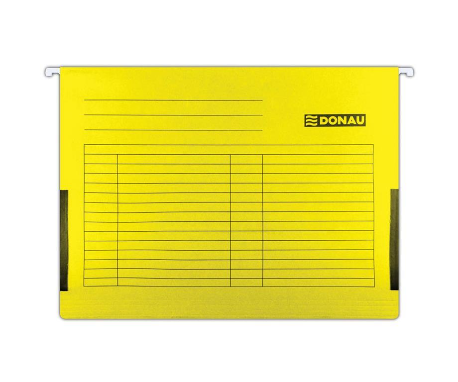 Donau Viseča mapa karton, delno zaprta rumena