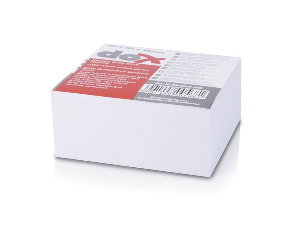 OFFICE PRODUCTS Kocka blok lepljena 85x85mm bela