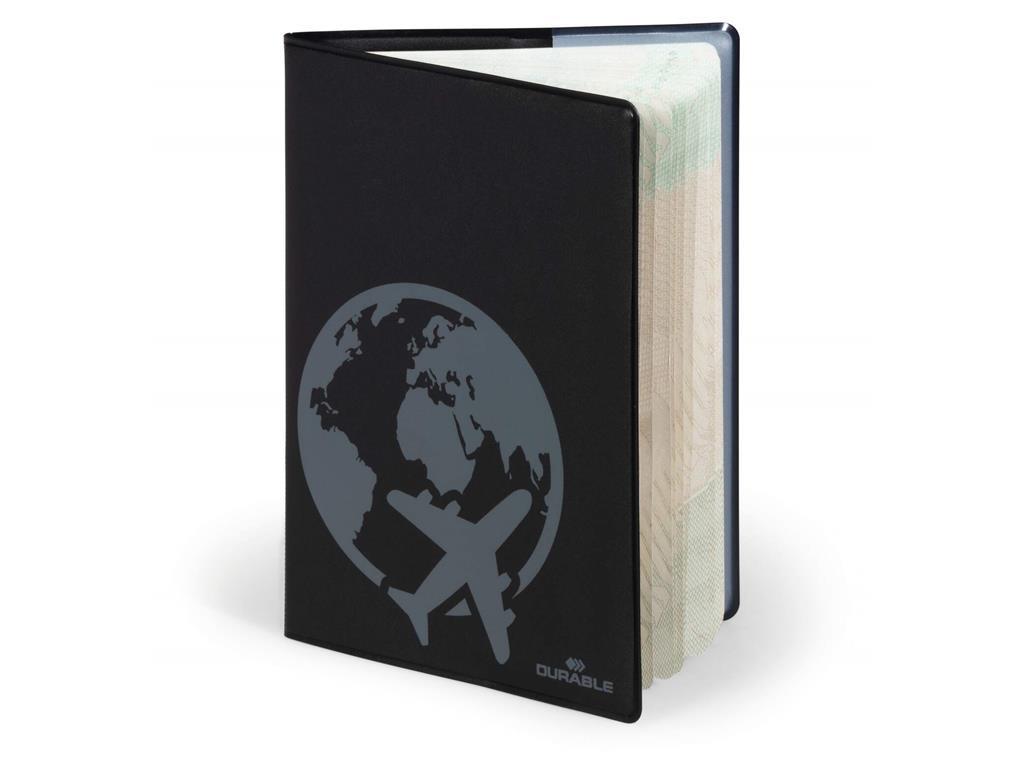 Durable Ovitek za potni list 189 x 129 mm, črn