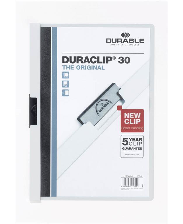 Durable Mapa Duraclip (2200) A4 bela