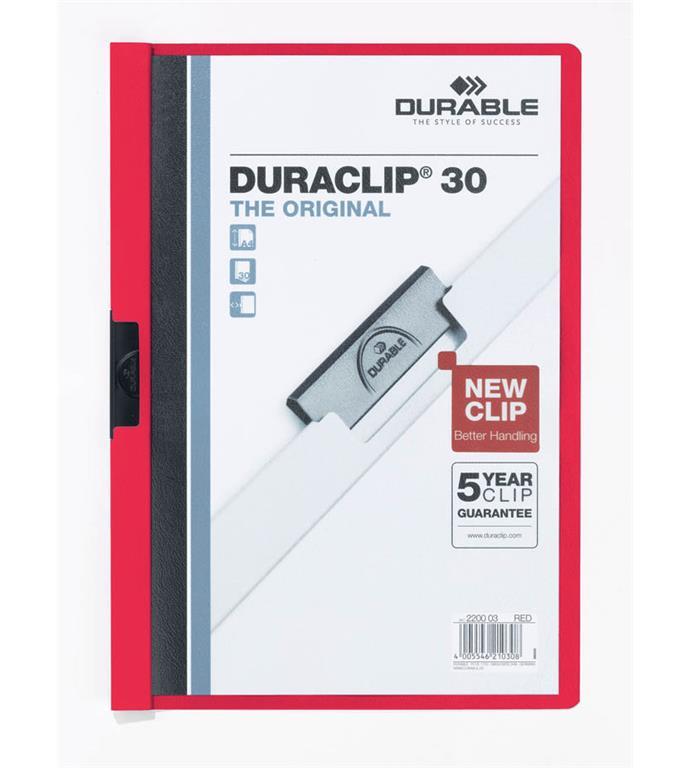 Durable Mapa Duraclip (2200) A4 rdeča