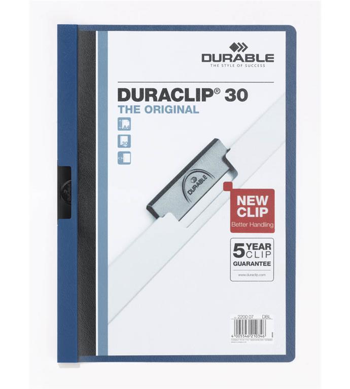 Durable Mapa Duraclip (2200) A4 temno modra