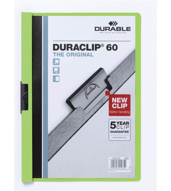 Durable Mapa Duraclip (2209) A4 zelena