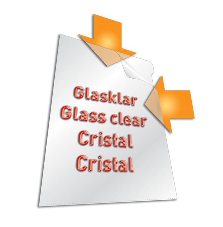 Durable L mapa (2335) prozorna, gladka, PP