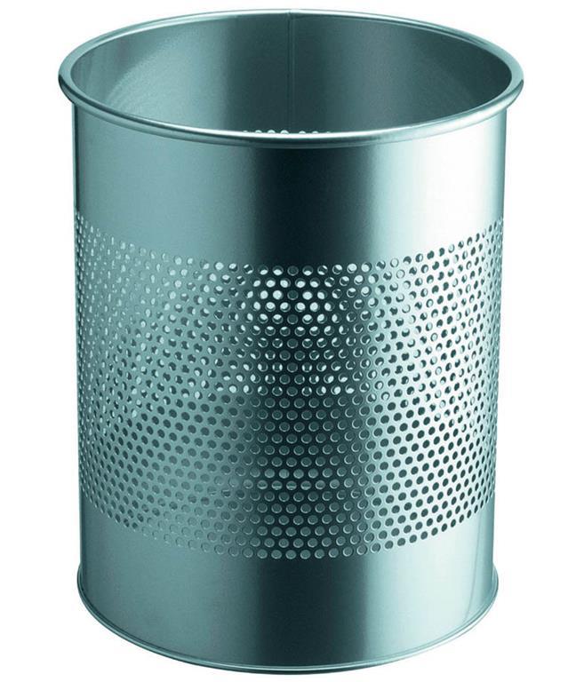 Durable Koš za smeti kovinski (3310), srebrn