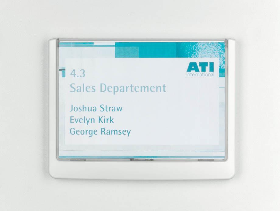 Durable Info ploščica Click 149x105,5mm bela