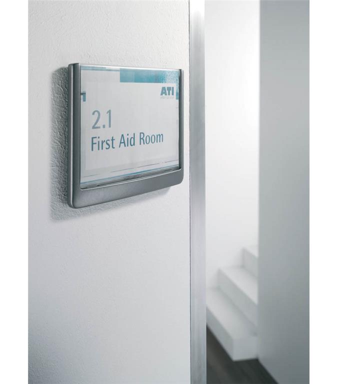 Durable Info ploščica Click 149x148,5mm bela