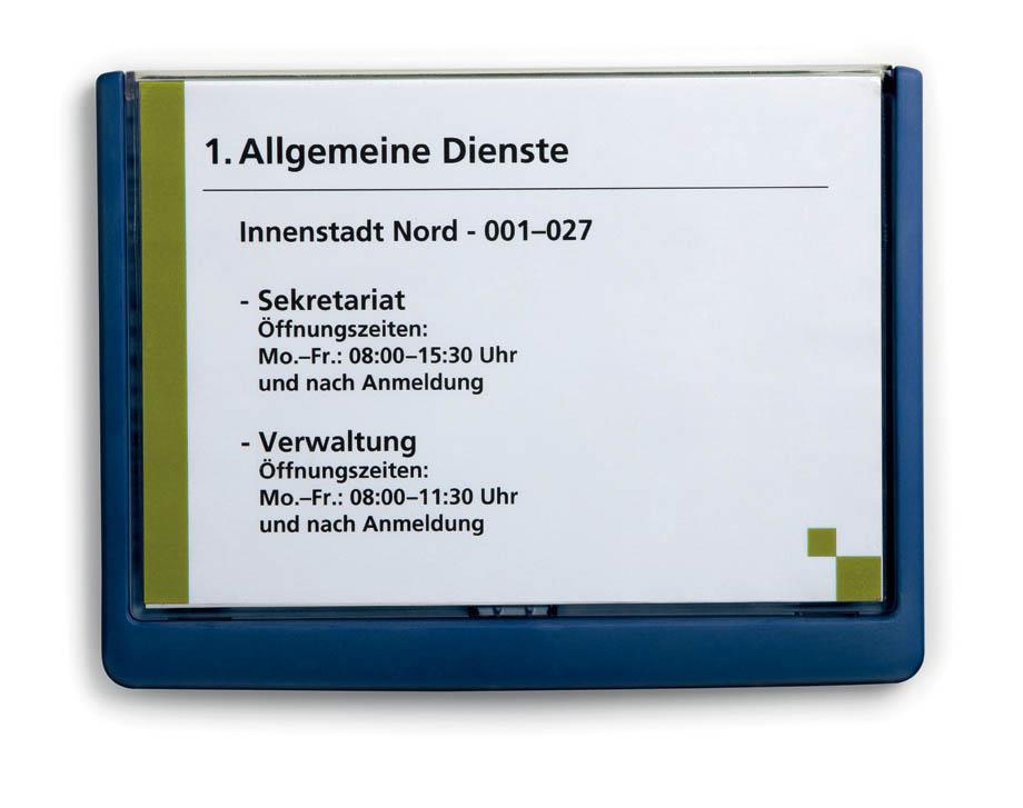 Durable Info ploščica Click 210x148,5mm modra