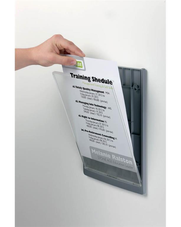 Durable Info ploščica Click A4 210x297mm siva