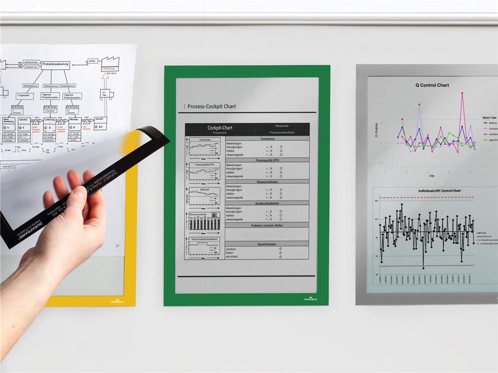 Durable Okvir DURAFRAME MAGNETIC A4, zelen 5 kos