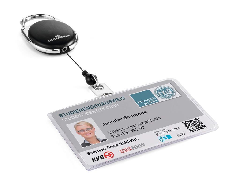 Durable Ovitek za mag. kartice na izvl. vrvici