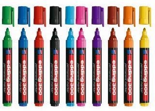 Edding Marker perm. E-300, okr. kon., BARVE