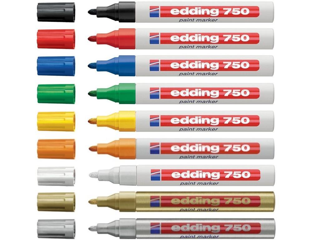 Edding Marker z lakom E-750, 2-4 mm, BARVE