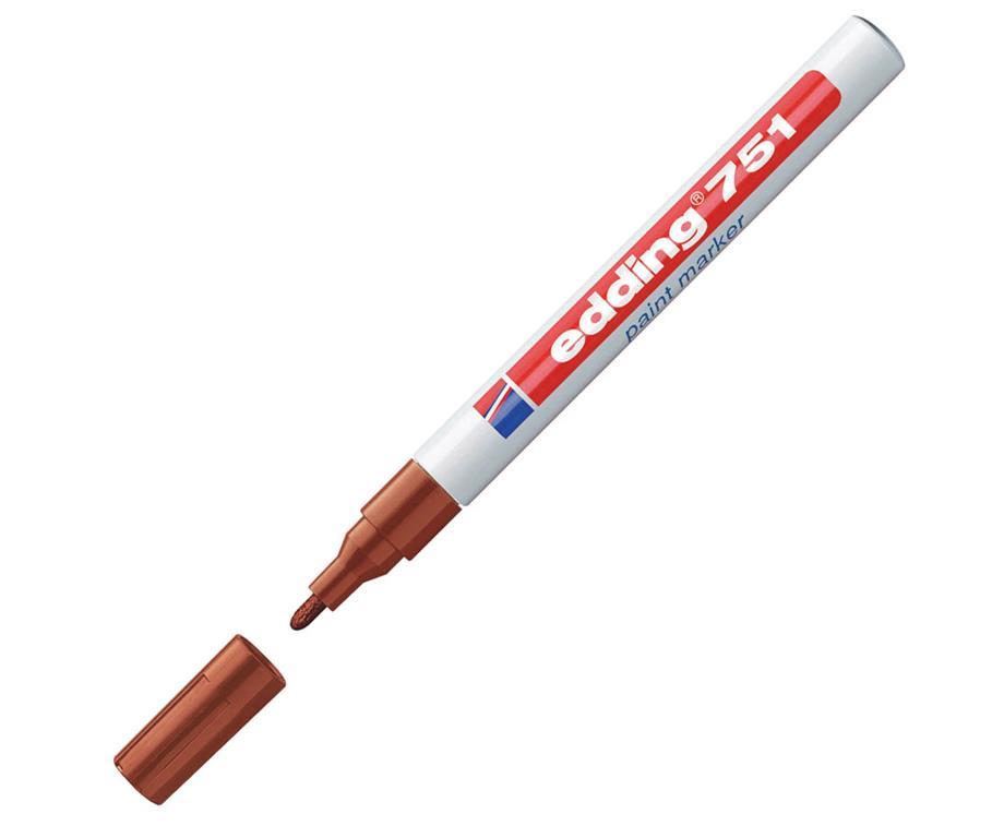 Edding Marker z lakom E-751, 1-2 mm, rjav