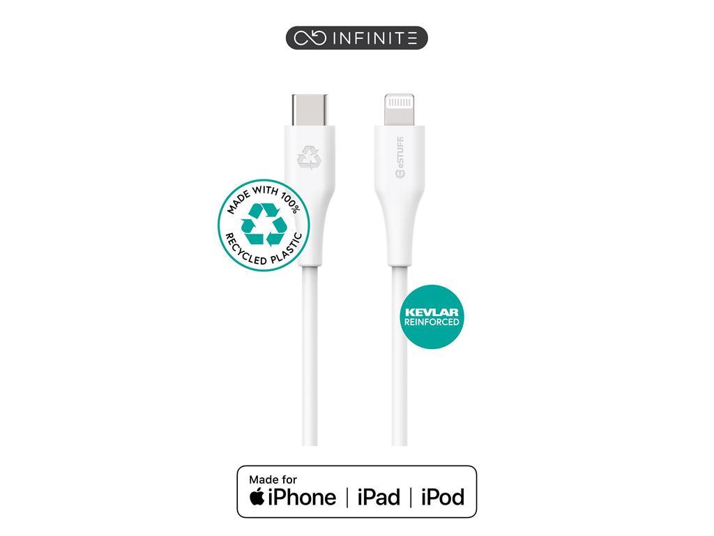 eSTUFF INFINITE kabel USB C-Lightning 1m, bijel