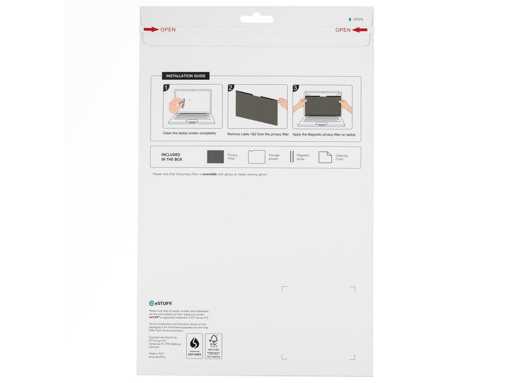 eSTUFF Magnetni filter privatnosti 15.6"" 16:9