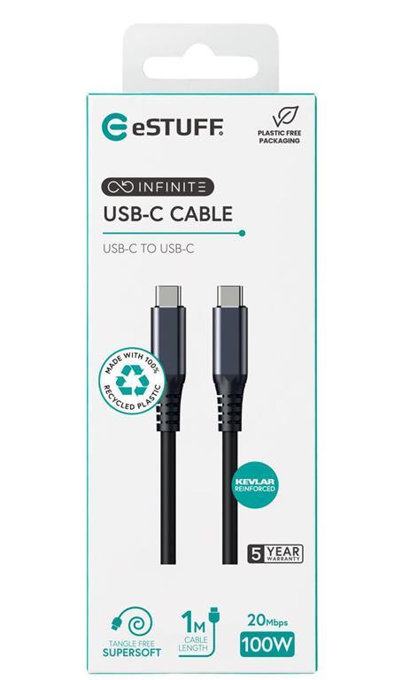 eSTUFF INFINITE Kabel USB C-C USB4 Gen2x2, 1m