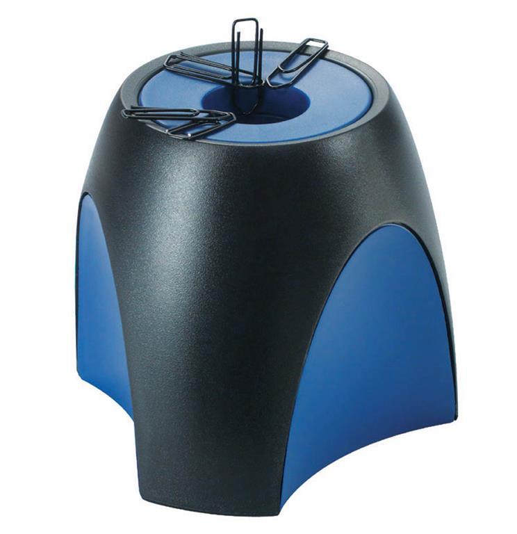 HAN Posodica za pap. sponke DELTA modra/črna