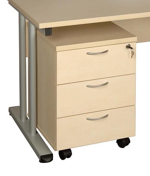 Hartnagel Mobilni predalnik, 3 predali, javor