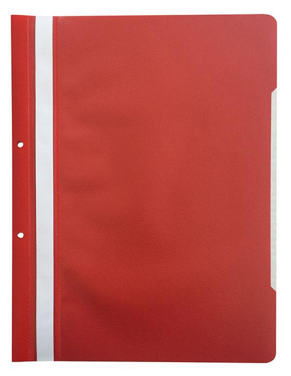 Klipko Mapa s sponko in 2 luknjama, rdeča