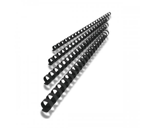 Klipko Spirale PVC 8 mm, črne, 100 kos