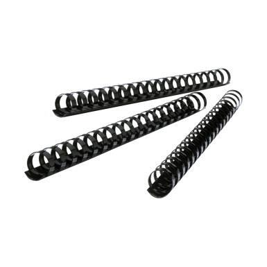Klipko Spirale PVC 22 mm, črne, 50 kos